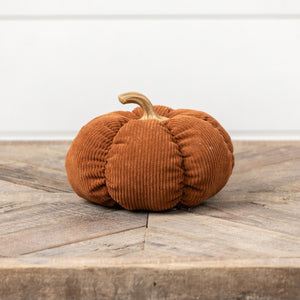 LA207927 - 5.25" Orange Fabric Pumpkin (6864829284418)