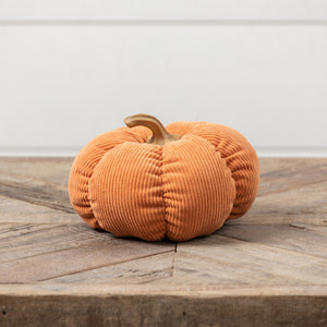 LA207929 - 5.25" Light Orange Fabric Pumpkin (6864829448258)