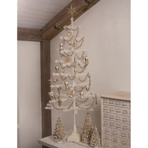 LC0655 - Silver and Gold Mini Santa Ornament Assorted (6685615063106)