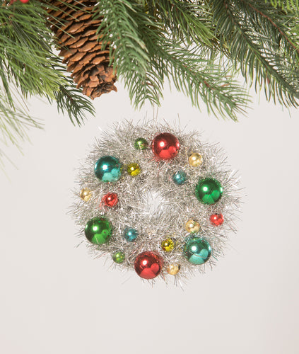 LC2420 - Merry & Bright Tinsel Wreath Small (6912502890562)