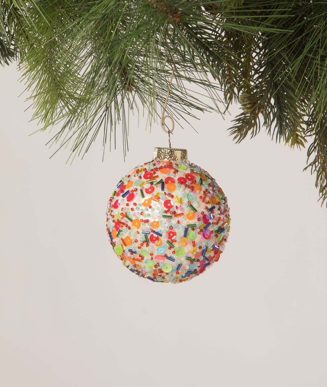 LC2470 - Rainbow Beaded Ball Ornament (6912506134594)