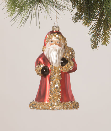 LC2473 - Red Beaded Santa Ornament (6912506363970)