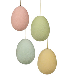 LC7046 - Pastel Flocked Egg Ornament Large (4779077402690)