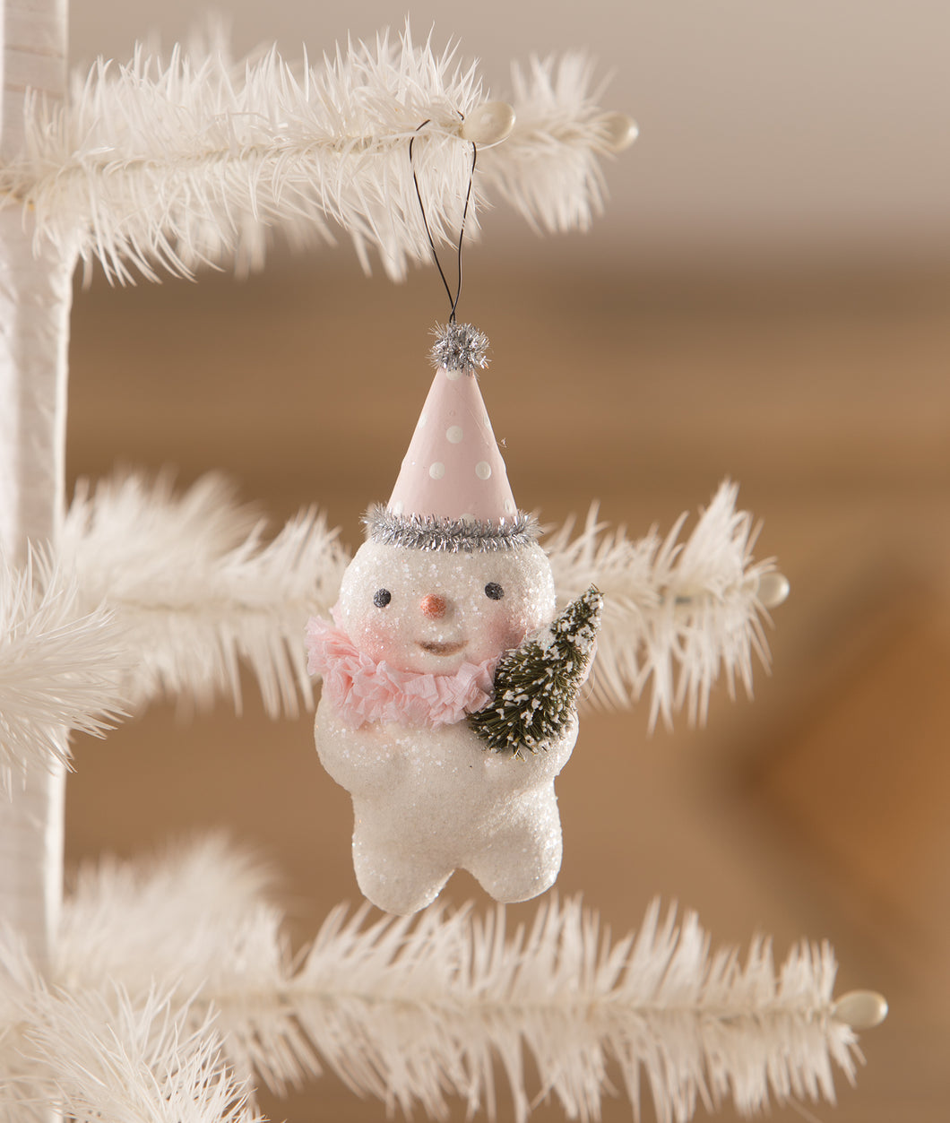 Party in Pink Snowman Ornament - MA1074 (6743468867650)