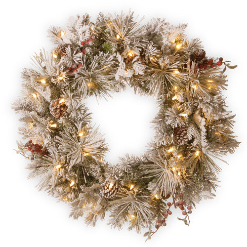 NATSB100 - 76cm Snowy Bedford Wreath (6614189146178)