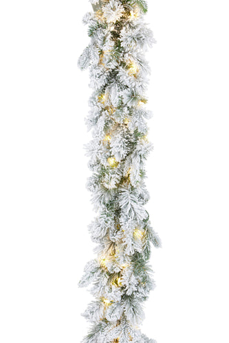 274cmL Snowy Wesley LED Christmas Garland (6664901591106)
