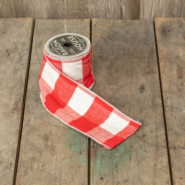 SS179794 - Red & White Check Ribbon (6719970803778) (7549343268930)