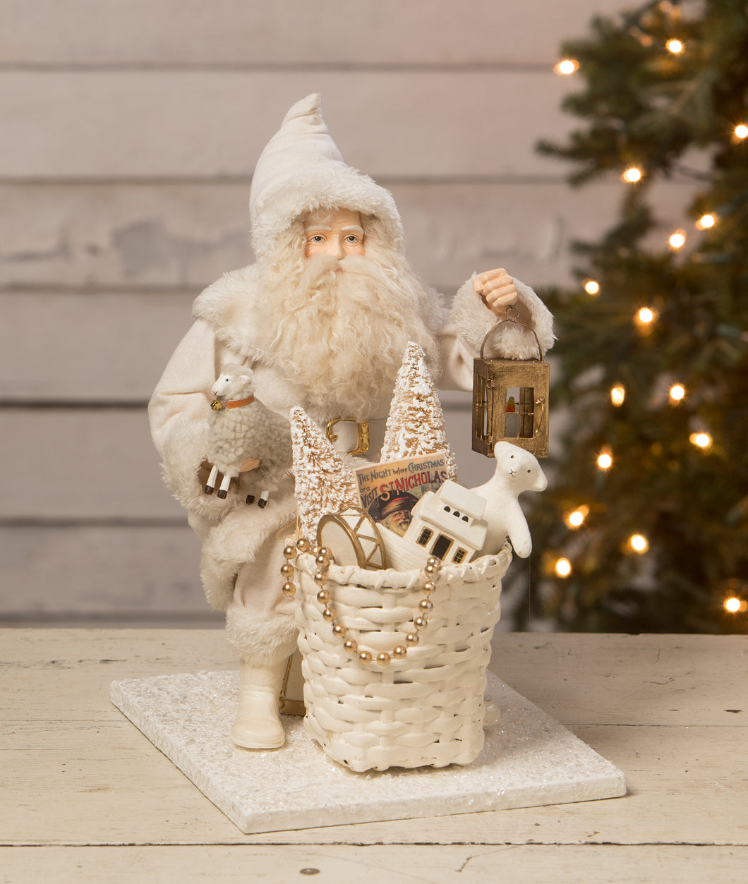 TD2148 - Winter Wishes Santa with Basket of Toys (6912535494722)