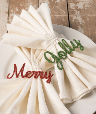 TF9122 - Merry & Jolly Napkin Holders Set of 2 (4671880298562)