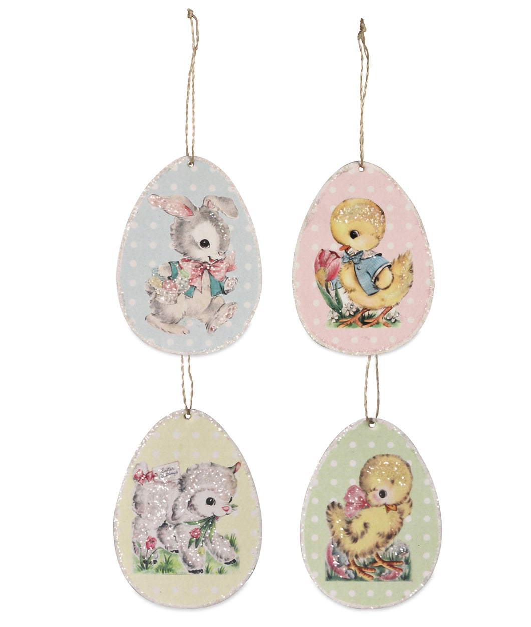 TL8706 - Retro Paper Egg Ornament Set of 4 (4782259601474)