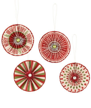 TL8750 - Merry & Bright Rosette Ornament (4671896485954) (7548523577410)