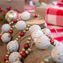 Load image into Gallery viewer, WS172185 - 6&#39; White Red and Gold Garland (6613602533442)