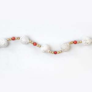 WS172185 - 6' White Red and Gold Garland (6613602533442)