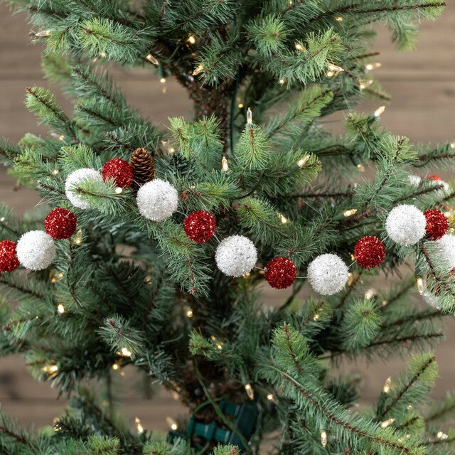 WS182394 - Red & White Snowball Garland (6719984304194)