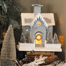 Load image into Gallery viewer, WS182435 - Holiday Grey &amp; White Lighted House (6676053360706)