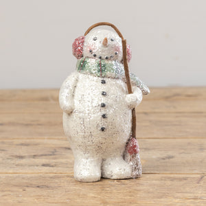WS192054 - 6" Red Broom Snowman (6866264719426)