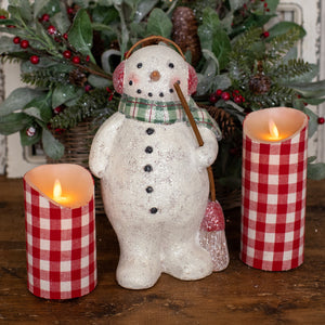 WS192055 - 10" Red Broom Snowman (6866264817730)