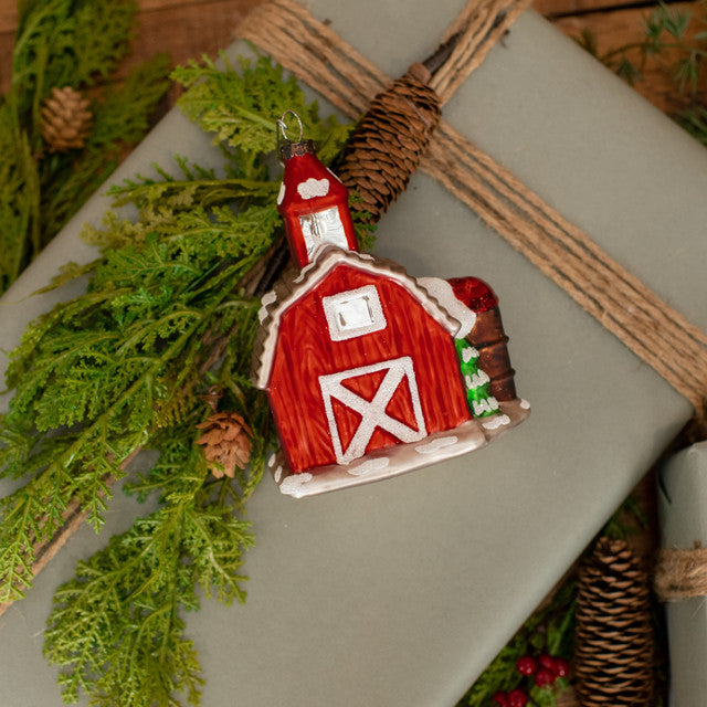 WS192250 - Red Barn Ornament (6864823451714)