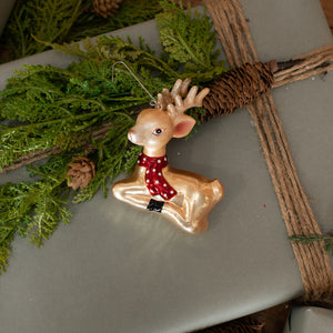 CWS192269 - Deer with Dotted Scarf Ornament (6864061988930)