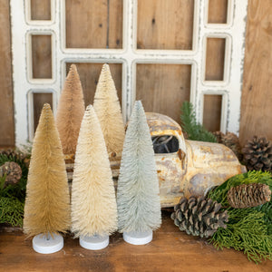 WS192400 - 9" Neutral Hues Bottle Brush Trees Box of 5 (6864035643458)