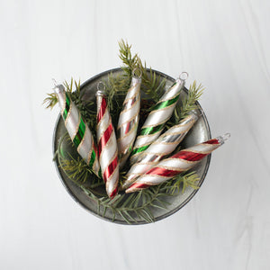 WS202032 - Set of 6 Assorted Spiral Glass Ornament (6863641641026)