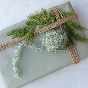 WS202046 - 72" Green Tinsel Garland Spool (6863642755138)