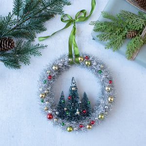 WS202371 - 6" Wreath & Pine Trees Ornament (6863649931330)