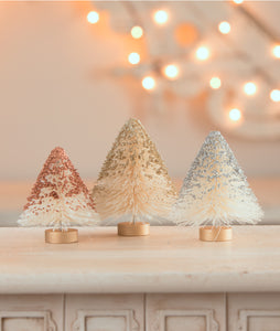 LC1542 - Metallic Mini Bottle Brush Trees Set of 3 (6743964909634)