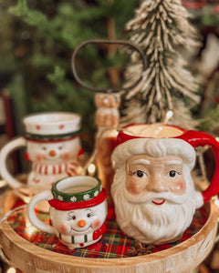 Tall Vintage Red Santa Mug (6732148342850)