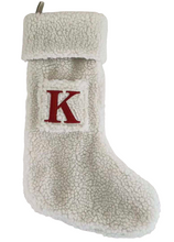 Load image into Gallery viewer, WHITE Alphabet Stockings (red letter) PRE ORDER (6773696266306)