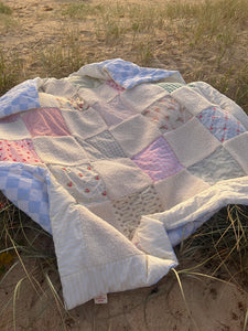 Flower Fields Patchwork Blanket (6887285719106)