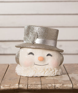 TL0225 - Happy Platinum Snowman Paper Mache (6713203064898)