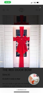 The Red Door Bow with Tails (6788081320002)