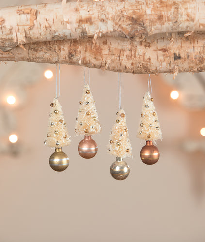 LC1554 - Metallic Bottle Brush and Baubles Ornaments Set of 4 (6743977394242)
