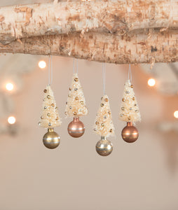 LC1554 - Metallic Bottle Brush and Baubles Ornaments Set of 4 (6743977394242)