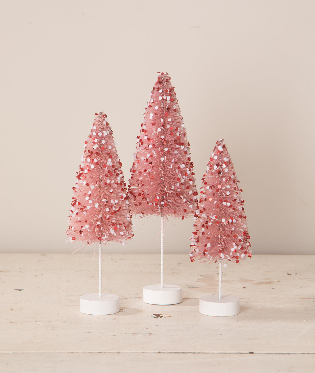 LC1534 - My Silly Valentine Bottle Brush Trees Set of 3 (6743963697218)