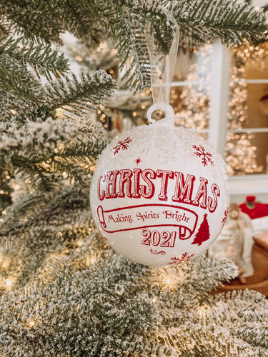 Christmas 2021 Making Spirits Bright Glass Ornament (6613428076610)