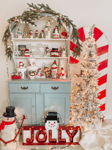 5.5 Foot Pre Lit Flocked Slim Tree (6557848993858)