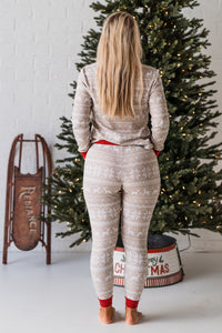 Women’s Beige Nordic LONG JOHNS - PRE ORDER (6776484692034)