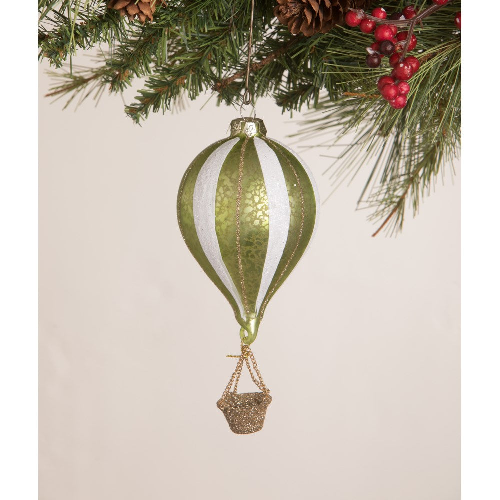 LC0699 - Citrene Green Striped Hot Air Balloon Ornament (6712954650690)