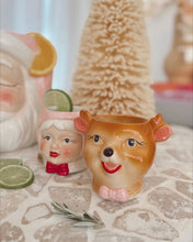 Load image into Gallery viewer, Vintage Pastel Santa Punch Bowl Set (6732148539458)