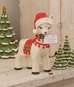 TJ1315 - Christmas Llama Paper Mache (6743954849858)