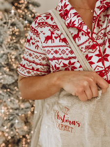 The Christmas Market Corduroy Tote Bag (4658633605186)