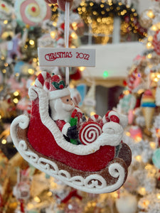 2022 Candy Santa Sleigh Ornament (6843825782850)