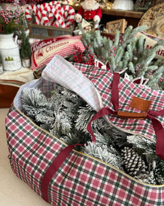 Pre Order - The Christmas Market Luxe Tree Storage Bag - TARTAN (6748695756866)
