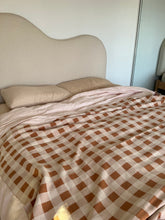 Load image into Gallery viewer, Tan Gingham Blanket - PRE ORDER (6903566827586)