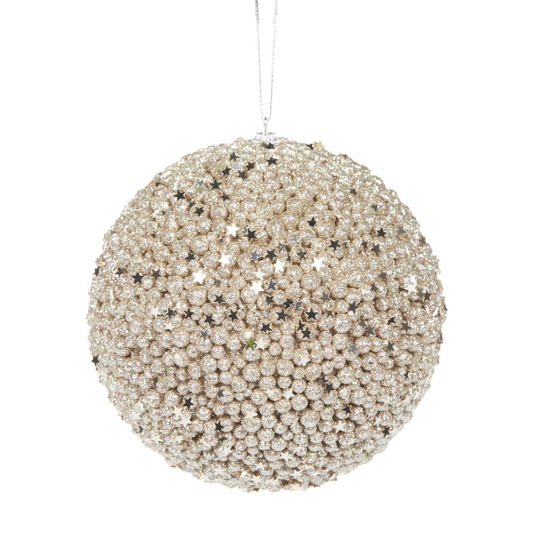 XL Champagne Stars Bauble (6795509530690)