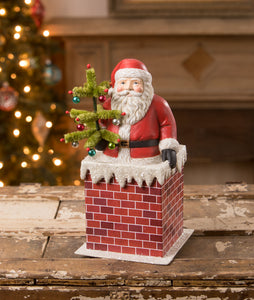 TJ1319 - Vintage Santa in Chimney (6743956357186)