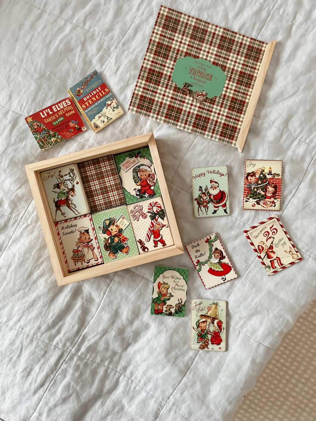 PRE ORDER - ‘A Very Vintage Christmas’ Wooden Memory Game (6582709878850)