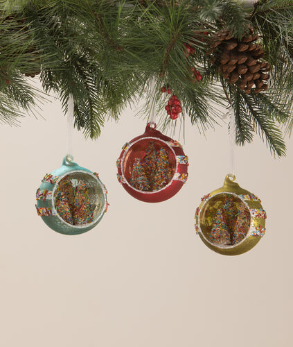 LC1580 - Sprinkles Tree Diorama Glass Ornaments Set of 3 (6743981817922)